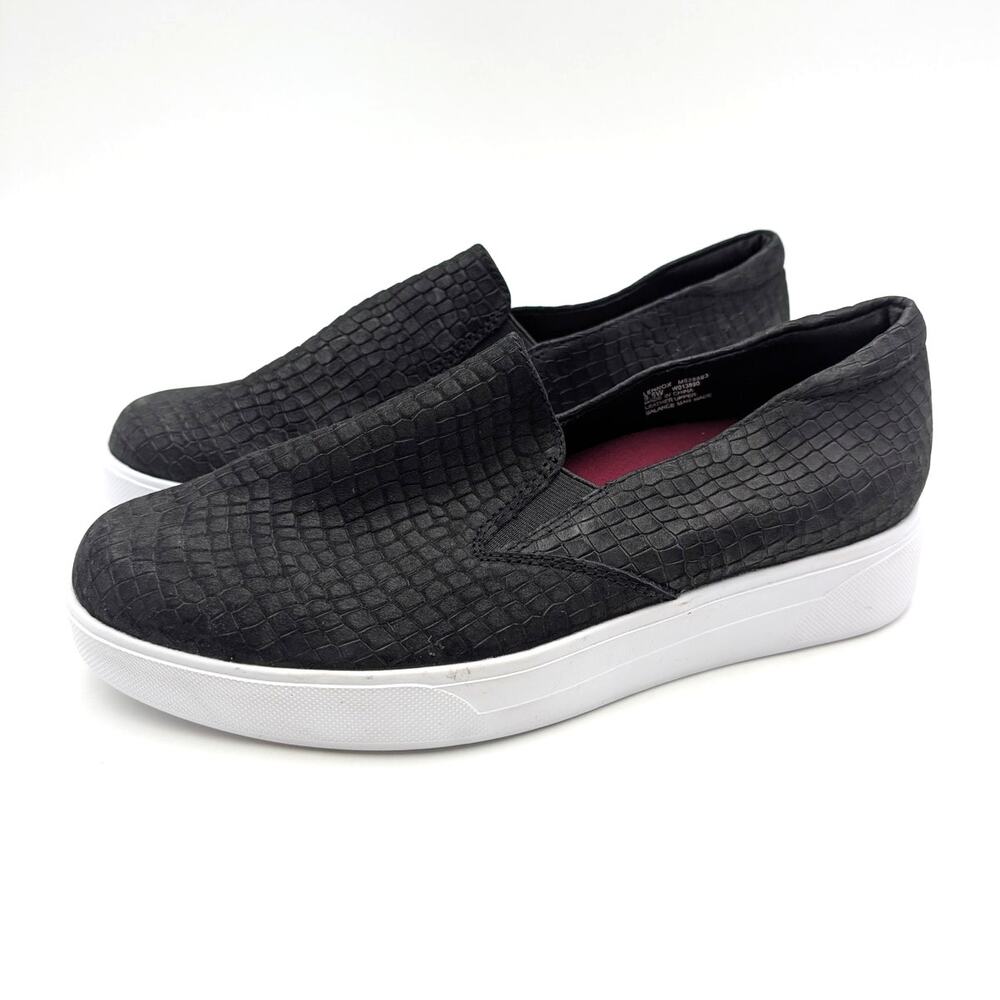 Munro Lennox Slip-On Sneaker Women's Snake Skin Black/White Size US9.5W EU40.5